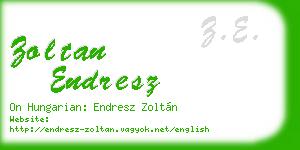 zoltan endresz business card